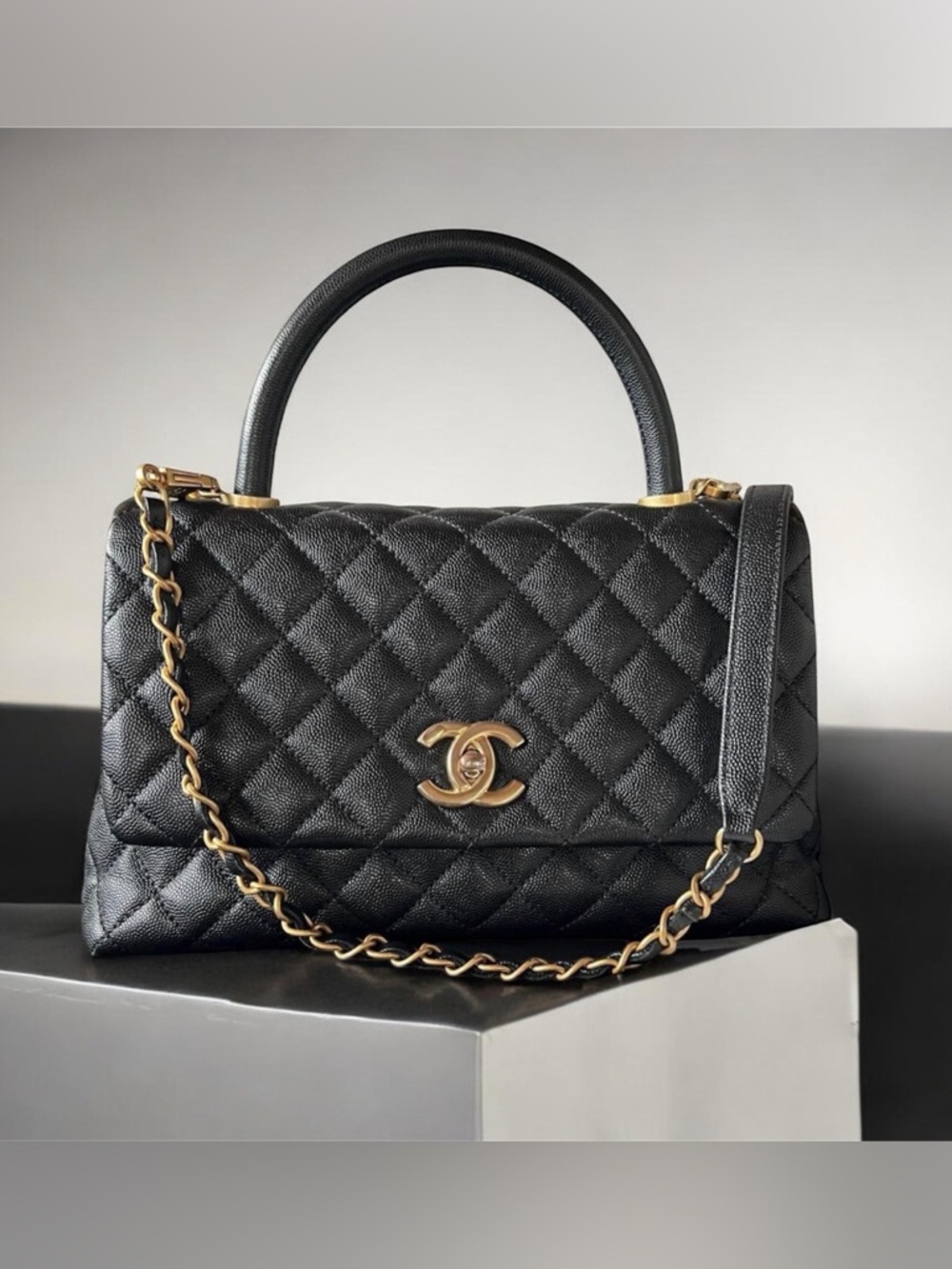 🆕 Coco Chanel Top Handle Caviar COA READY - Picture 2 of 16
